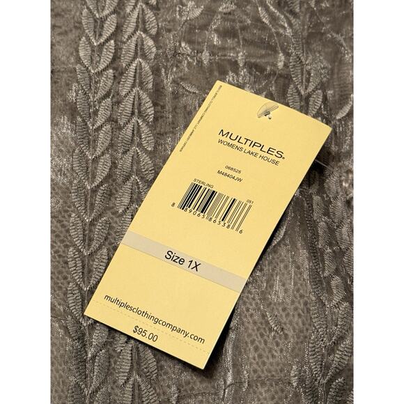 NWT Women's Multiples Lake House Sterling Cardigan & Tank Set, Size 1X - Picture 11 of 11